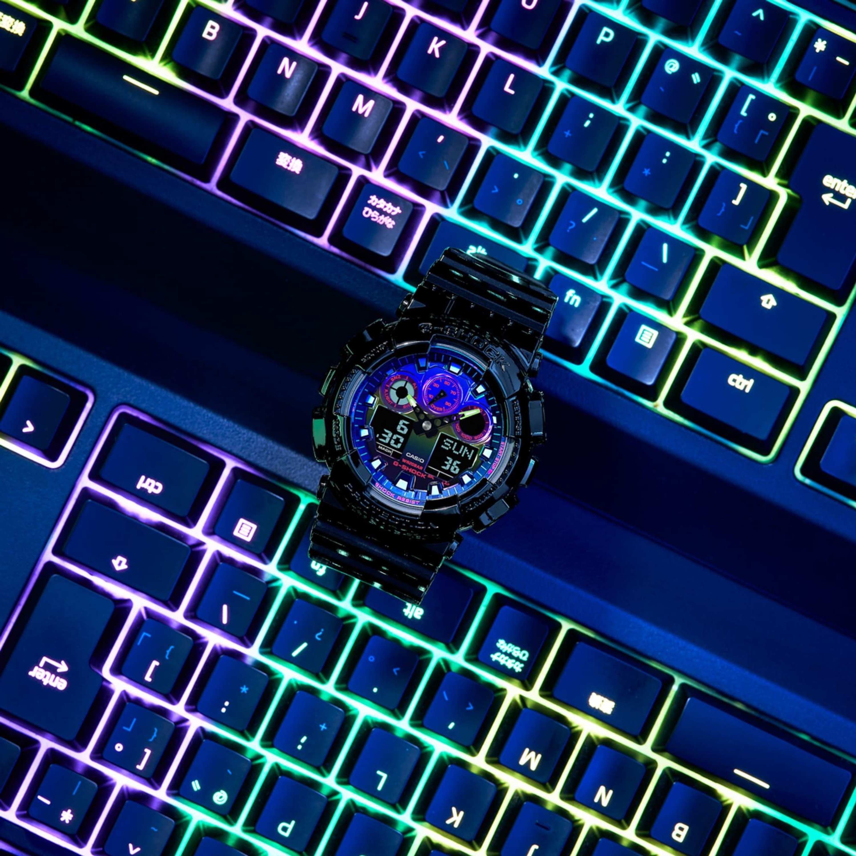 CASIO    G-SHOCK GA-100RGB-1A - фото 2